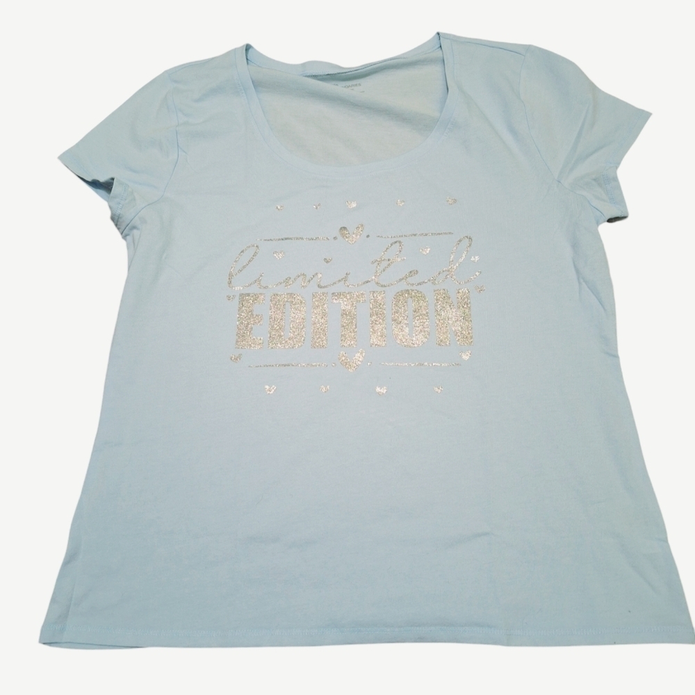HANDCRAFTED GRAPHIC GLITTER T-SHIRT - SIZE XL